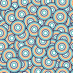 Abstract seamless pattern with bright circles