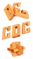 Braid knot isolated on white