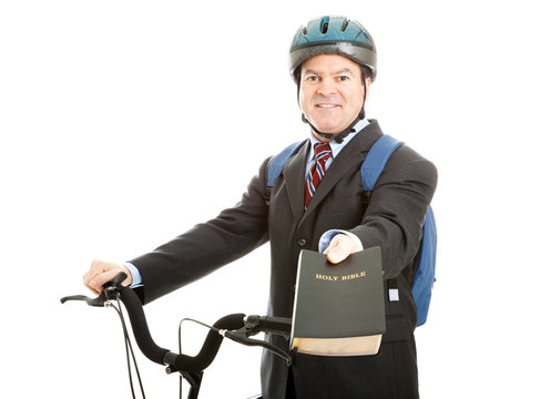 Bicycle Bible Salesman