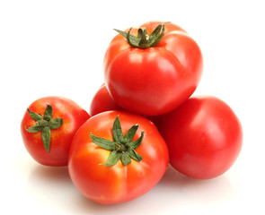 tomatoes isolated on white