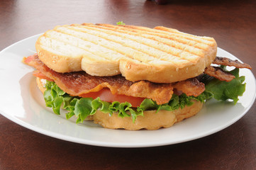 Bacon lettuce and tomato panini