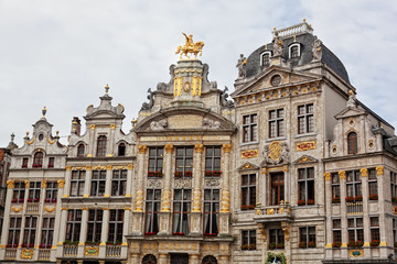 Fototapeta na wymiar Ancient buildings in the center of Brussels, Belgium
