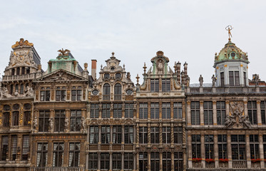 Obraz premium Ancient buildings in the center of Brussels, Belgium