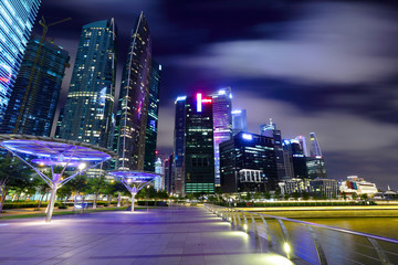 Obraz na płótnie Canvas Singapore city skyline at night