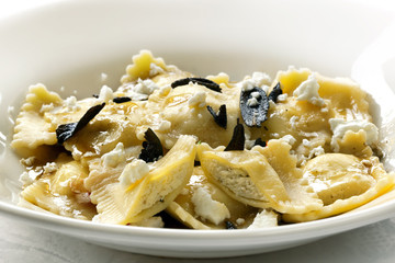 Ravioli with Burnt Sage Butter and Cheese