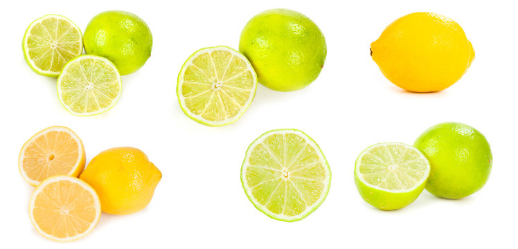 set of limes and lemons