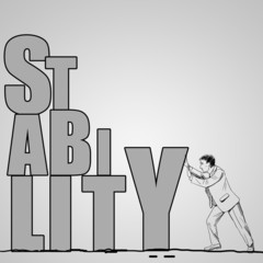 businessman pushing word reliability