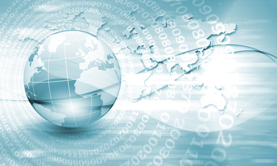 Image of light blue planet Earth