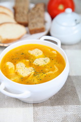 Soup with dumplings
