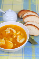 Soup with dumplings