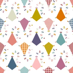 Retro Colored Kites Pattern Seamless Pattern © Jan Engel