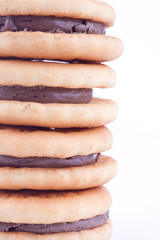 biscuits with chocolate cream