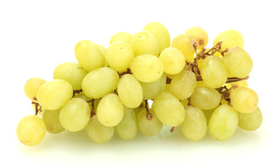 ripe sweet grapes isolated on white