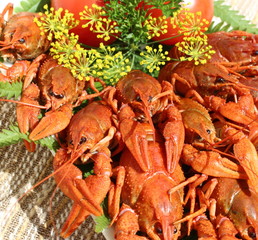 cooked crayfish