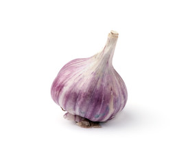Garlic bulb on white background
