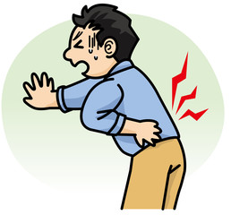腰痛の男性