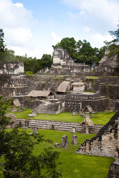 Mayan ruins in the site of Tikal, Guatemala.