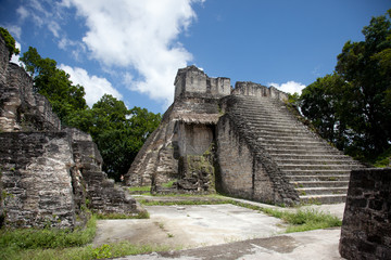 Mayan ruins in the site of Tikal, Guatemala.