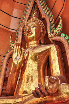 Giant Buddha, Kanchanaburi, Thailand.