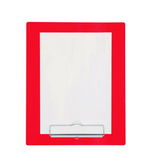 Clipboard with blank paper isolated on white