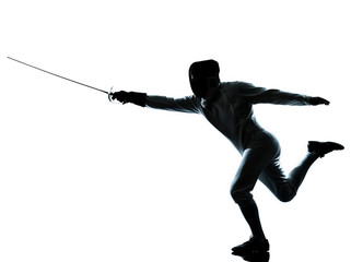 man fencing silhouette