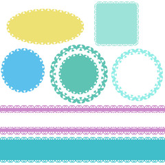 Seamless lace borders and labels