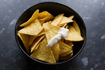 bowl of tortilla chips