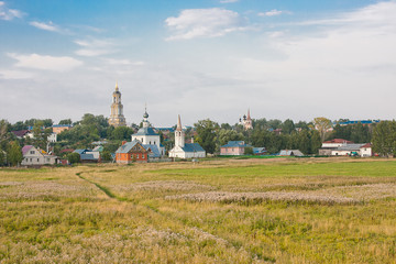 Fototapeta premium beautiful summer landscape at a pond, Vladimirskiy area, Russia