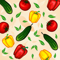 Vector vegetables pattern