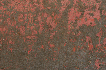 Rostiges Metall mit Farbresten