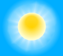 Sun with white rays