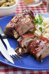 Roasted veal ribs