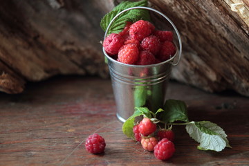 Fresh raspberries