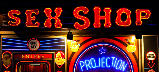 Sexy shop entrance
