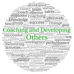 Coaching and Developing concept in word tag cloud