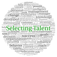 Selecting Talent concept in word tag cloud - 43223193