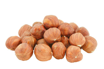 Small group of hazelnuts. - 43223329