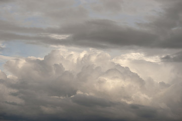 clouds on moody sky