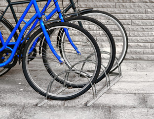 Fototapeta na wymiar three bicycles