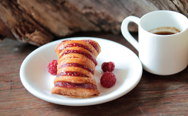 Strudel  and coffee