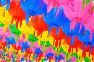 Colorful lanterns background