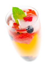 berry cocktail on white background