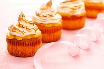 Cupcakes with whipped cream