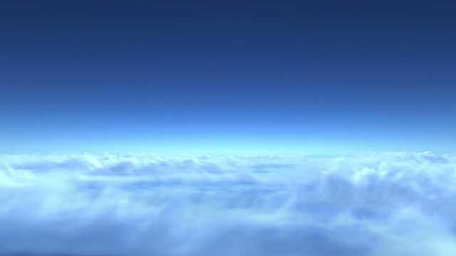 flight over clouds, loop-able 3d animation