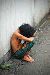 Homeless Man on a Street