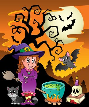Scene with Halloween theme 8