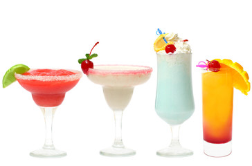 Cocktail - summer party set isolated