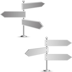 Black-and-white signpost