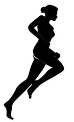 Obraz na płótnie Canvas running athletic girl