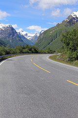 Fototapeta na wymiar Empty Road. Norway